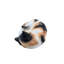 Statue de chat calicot endormi