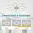 LED Ceiling Fan with Light,Modern Dimmable Ceiling Fan,Silent Ceiling Fan with Remote Control and APP Control