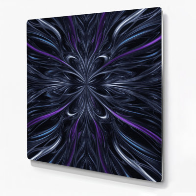 Digital Abstraction 29 Grey Metal Wall Art