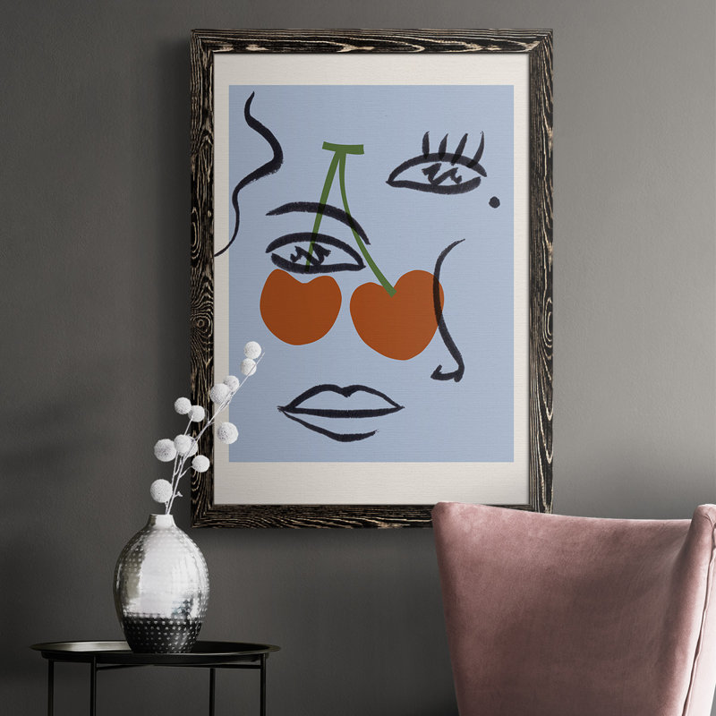 «Cherry Baby I», reproduction de photo sur toile simple, H 43,5 po x l 31,5 po x P 1 po, Noir