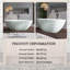 Baignoire de trempage en pierre 67 po à surface solide avec trop-plein et bonde escamotable 67 po-125033645