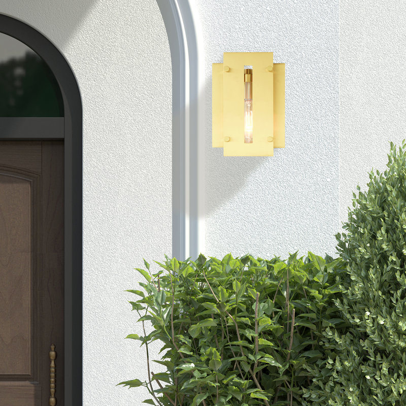 Wall Light, Satin Brass, 10" H x 7" W x 4.5" D