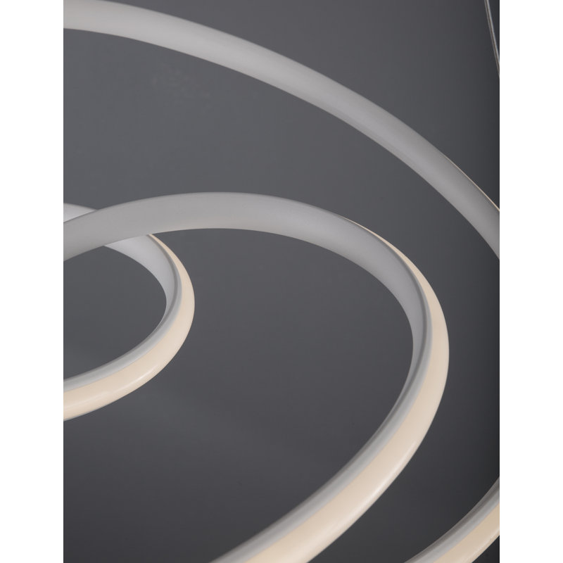 1 - Light LED Geometric Pendant, White