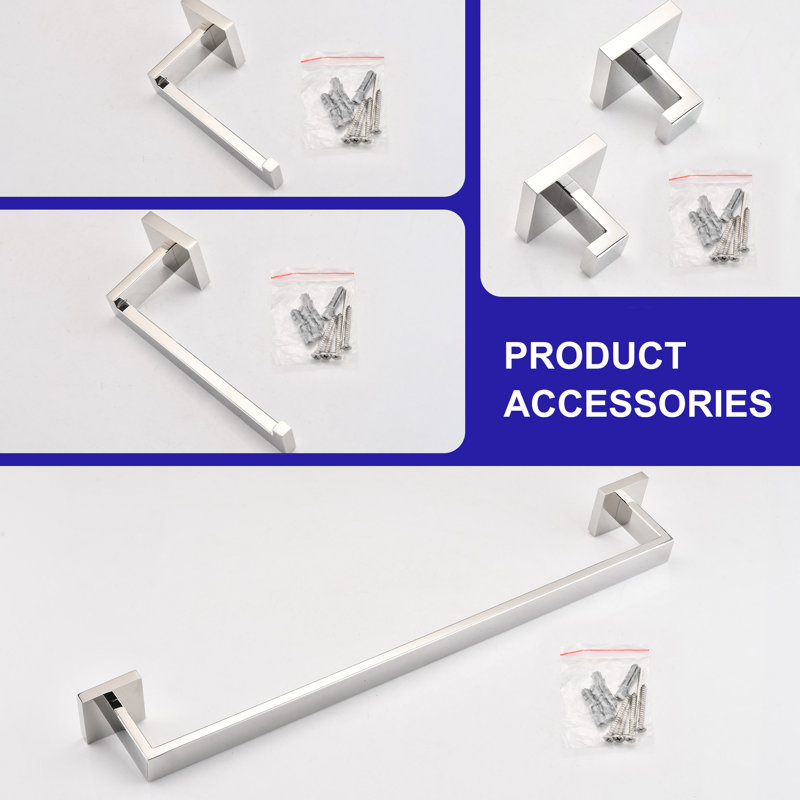5 - Piece Bathroom Hardware Set, Chrome