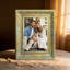 Cadre photo orné antique 3 pièces 5 "x 7" avec support de table et crochets muraux