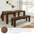 Linzy 6-Person Pine Solid Wood Modern Dining Set-1347920336