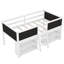 Lit mezzanine simple simple avec échelle, deux tablettes mobiles et tableau noir décoratif, lit pour enfant peu encombrant, blanc-767985741
