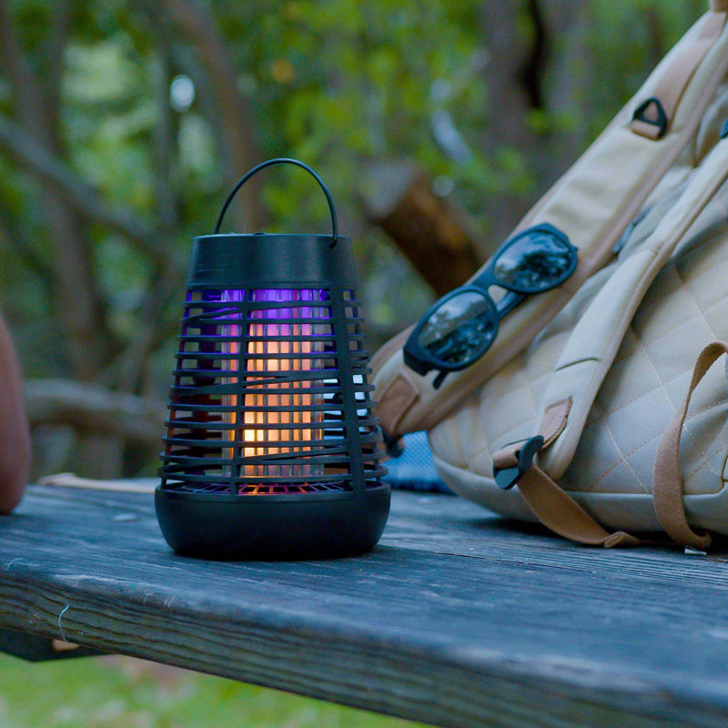 Pic Flickering Flame Solar Portable Bug Zapper Insect Killer Torch Lantern