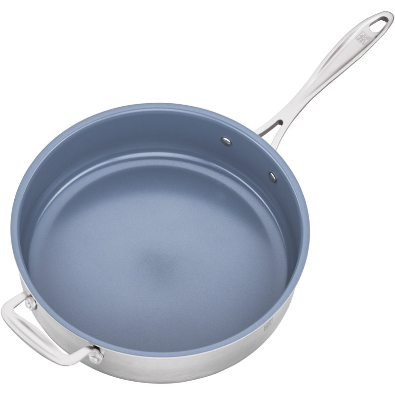 Zwilling JA Henckels Spirit 5 Qt. Stainless Steel Ceramic Nonstick Saute Pan with Lid