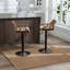 Tabourets de bar pivotants de style moderne (ensemble de 2) chaises à hauteur de comptoir réglable avec repose-pieds-130174952