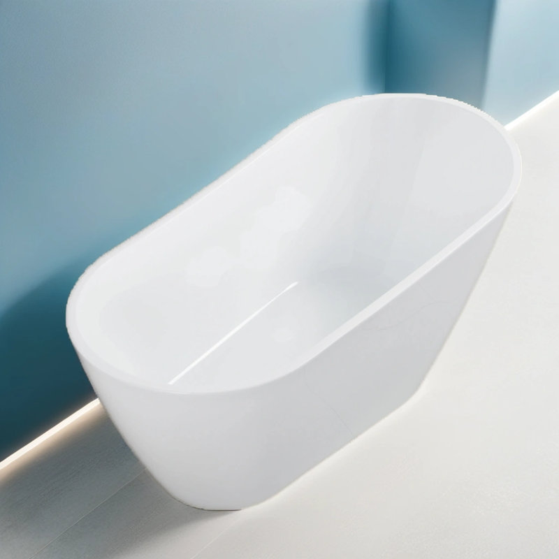 55'' x 30.75'' Freestanding Soaking Acrylic Bathtub