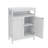 Bathroom Standing Storage With Double Shutter Doors Cabinet-White