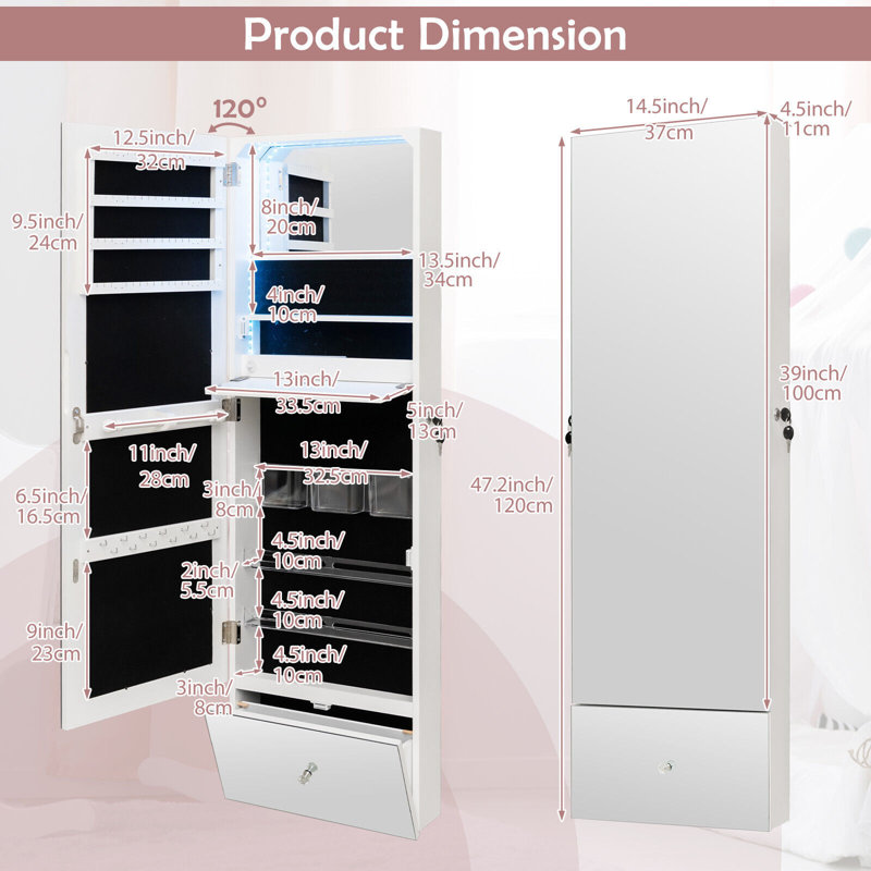 Richel Wall Jewelry Armoire