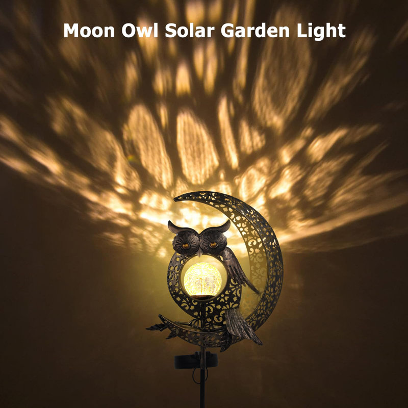 Weather-Resistant Outdoor Solar LED Owl Garden Lights