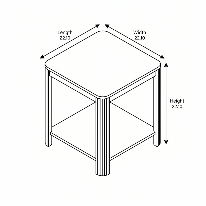 Table de bout d'angle arrondie à 2 niveaux avec pieds en grain ondulés verticaux distinctifs, table d'appoint multifonctionnelle de style boho et table de chevet compacte pour petits espaces, convenant au salon, à la chambre à coucher et au bureau à domicile