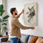 Bird on Crowned Beast Japandi 1 Piece Wrapped Canvas Wall Art-1539392373-1539392387