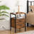 Pake 2 - Drawer 23.6" Tall Iron Nightstand with Storage and Built-In Outlets-997404395