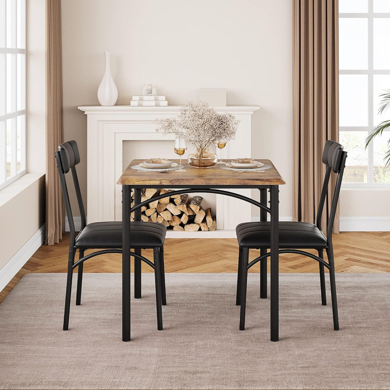 2 -Person Dining Set, Brown, Brown, Brown, Brown