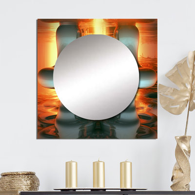 Art mural en miroir Leaha - Minimalisme