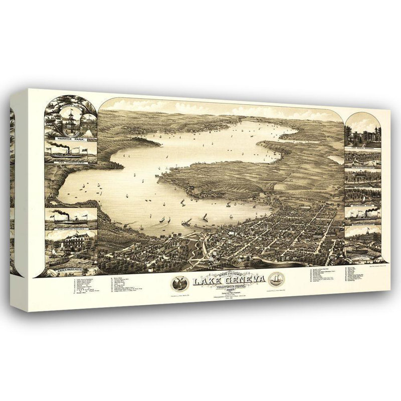 Art sur toile tendue par Red Barrel Studio® Poole Gallery, Lake Geneva Wisconsin, Poole, 1882