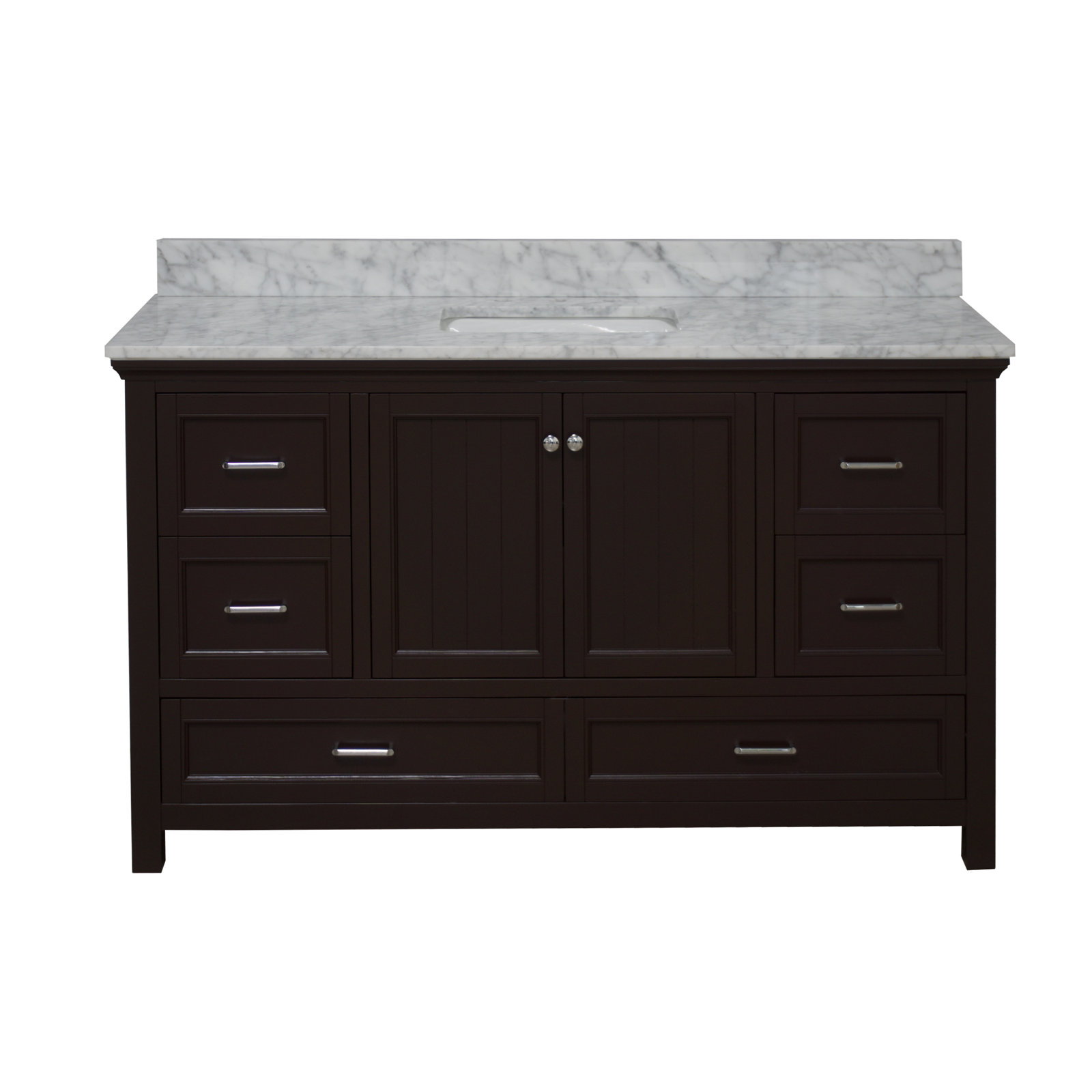 Maven 60" Single Bathroom Vanity Set, Chocolate