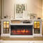 Meuble télé avec foyer électrique 36 po et armoire en verre Farmhouse-1831559304-1849690454