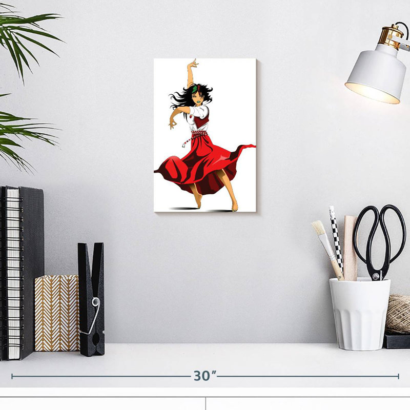 Flamenco Enn Gypsy Girl, H 12 po x l 8 po