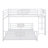 Twin over Full  Space-Efficient L-Shaped Metal Bunk Bed-114355456