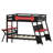 Gaming Bunk Bed Featuring Two Integrated Desks, USB Charging, And Customizable Pegboard Storage-1352248219-1352248221