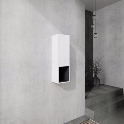 12" Bathroom Side Cabinet,Soft Close Doors,Float Mounting Design,(Kd-Packing)