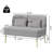 45.3" Loveseat Sofa, Comfy Upholstered Small Couch With 2 Pillows And Metal Legs, Modern Armless Seat For Small Spaces, Bedroom, Living Room-1048313208