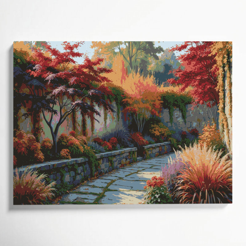 Art mural sur toile brun, "Thanksgiving", H 20 po x l 24 po