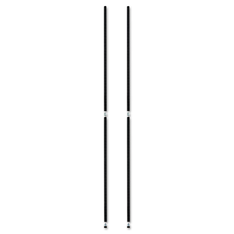 Alera 36" Black Stackable Wire Shelving Posts with Levelers