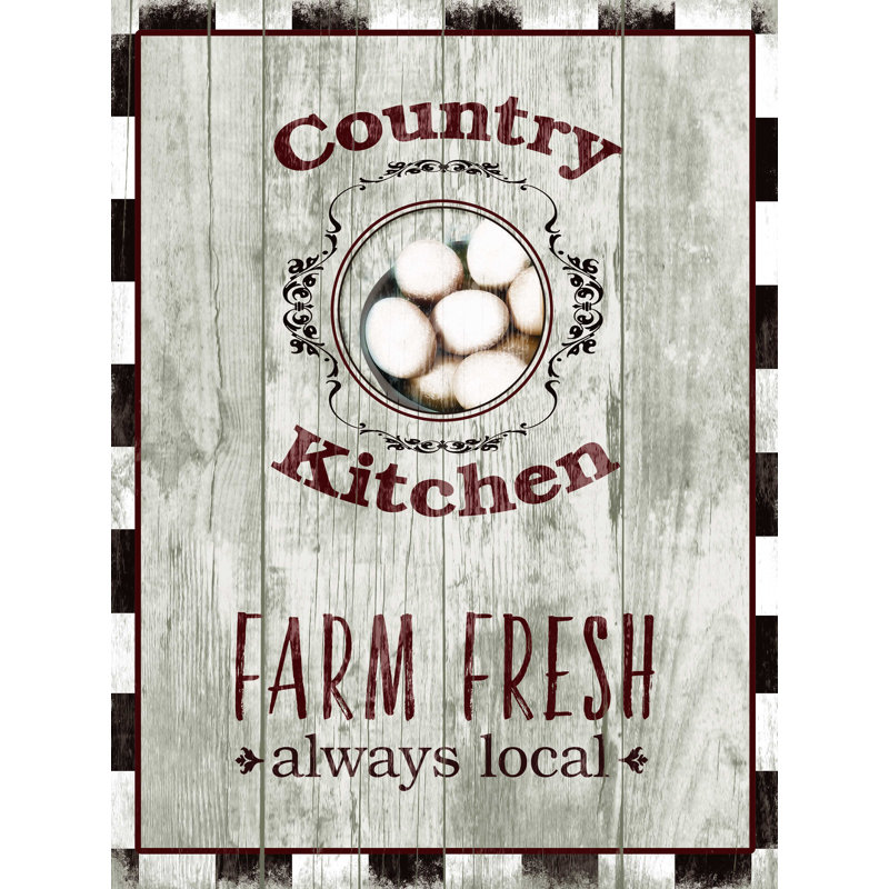 «Country Kitchen Eggs», reproduction sur toile tendue, H 40 po x l 30 po
