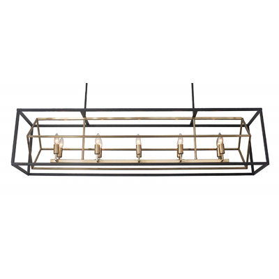 Lustre rectangulaire à 10 lumières Ellicott