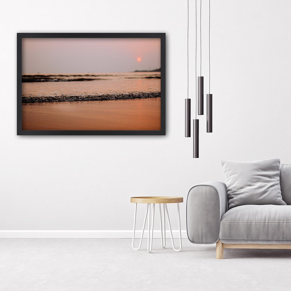 Gerahmtes Poster Sunset On The Beach