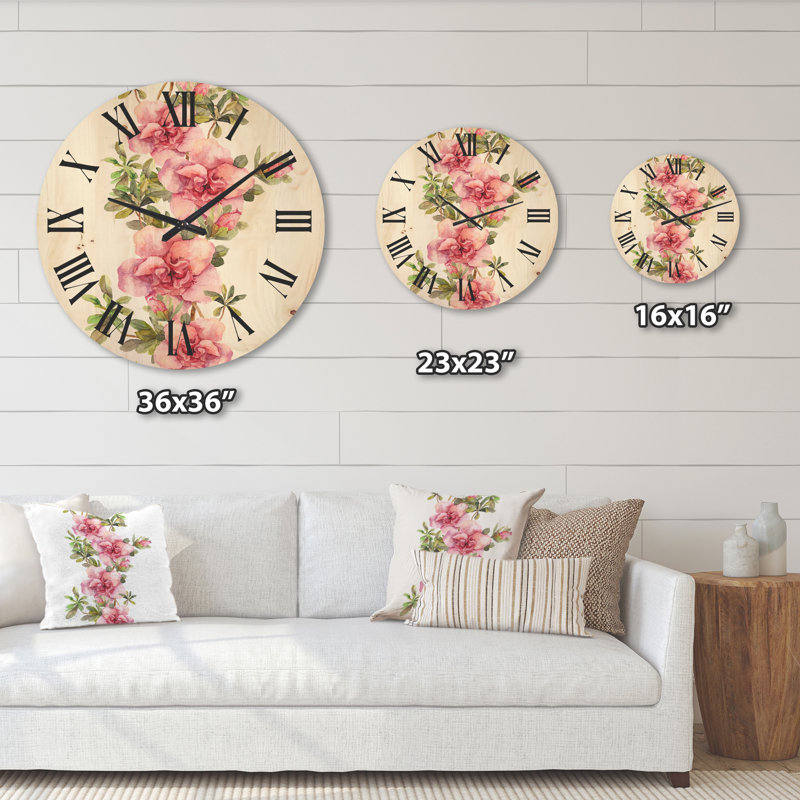 Horloge murale Bouquet de fleurs II, Très grand
