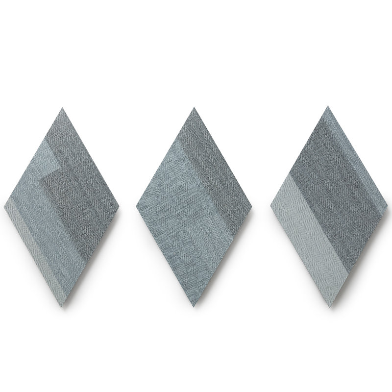 GlueCore Mosaic 28mil x 12" W x 17" L Glue Down Vinyl Tile Flooring, Denim Braid