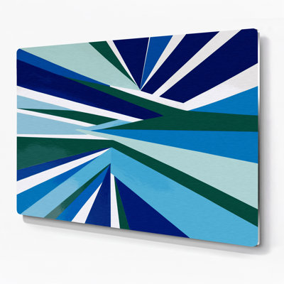 Hard Edge 40 Blue Metal Wall Art