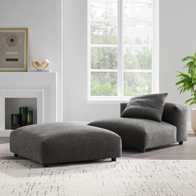 Ensemble de fauteuil modulaire et repose-pieds rembourré Solace