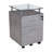 Rolling File Cabinet with Glass Top, Gray-1612386285