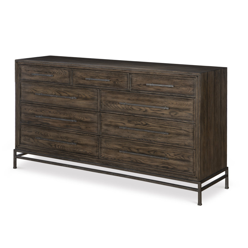 Camden 9 - Drawer Dresser, Brown Rustic