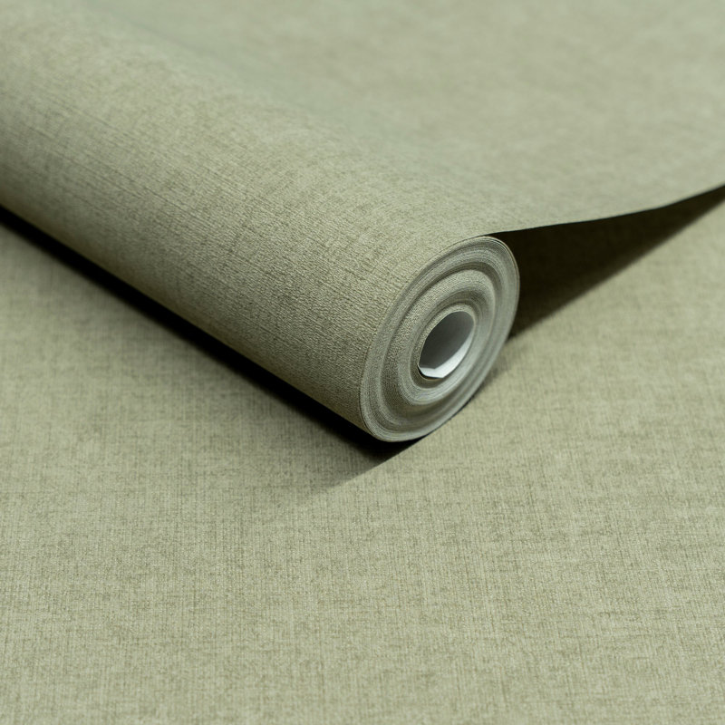 Rouleau de papier peint uni Inia, Vert forêt