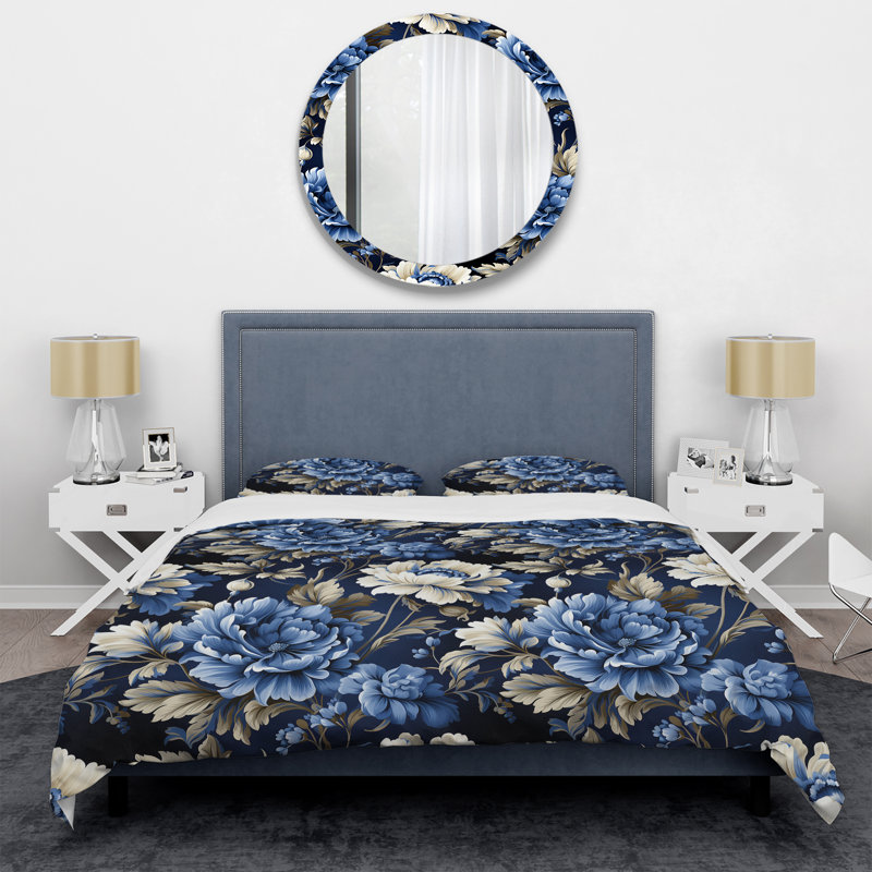 Ensemble de housse de couette Hanaya, Housse de couette pour grand lit et 2 taies décor