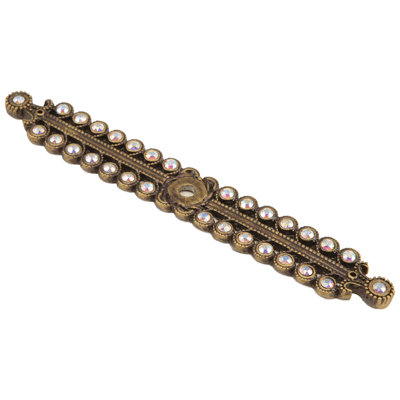 Écusson allongé moyen Caché avec cristaux Swarovski Aurore Boreale