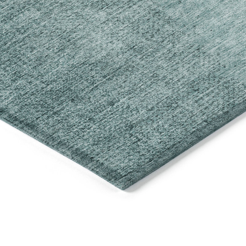 Tapis intérieur / extérieur en polyester tissé à la machine Malchow, Rectangle 1 pi 8 po x 2 pi 6 po