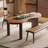 Walnut Curved Solid Wood desk-108798444