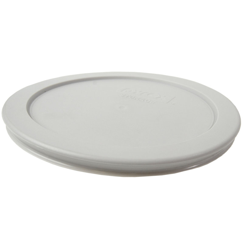 Pyrex (2) bols en verre 4 tasses et (2) couvercles en PC, Argent soyeux