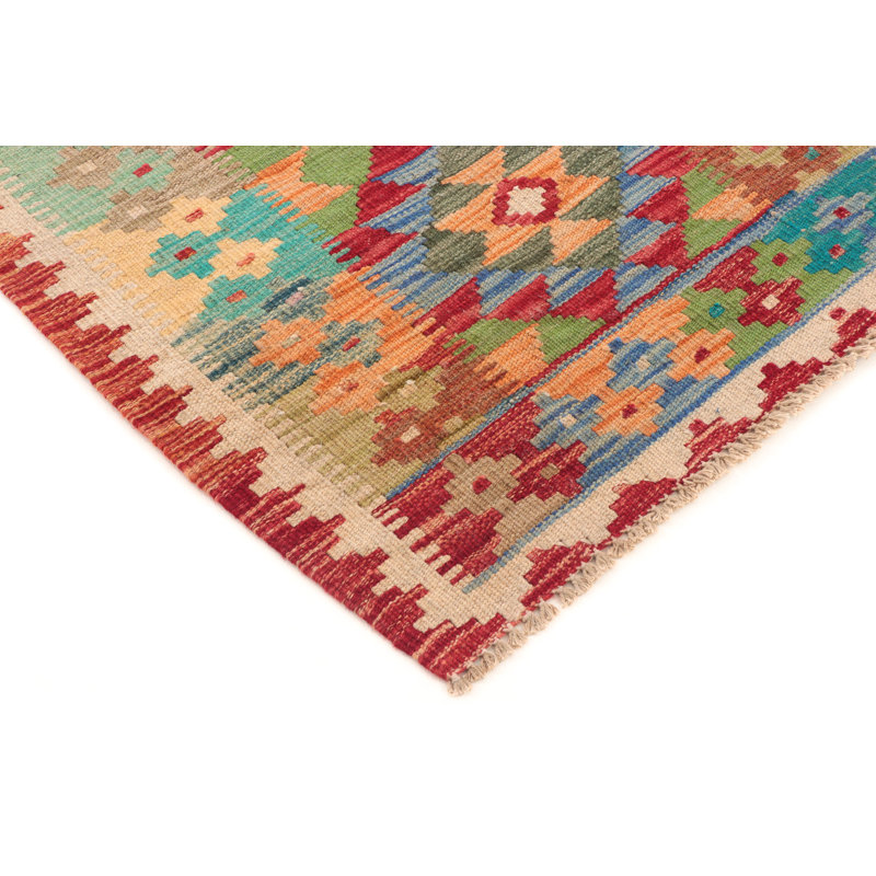 Geometric Wool Hand Woven 60cm X 90cm Area Rug