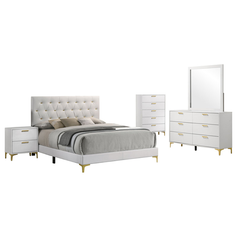 Paulk 5-piece Queen Bedroom Set White, White, Queen